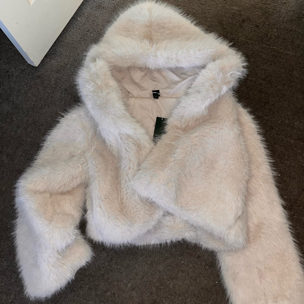 Women's Wild Fable Cream Faux Fur Jacket